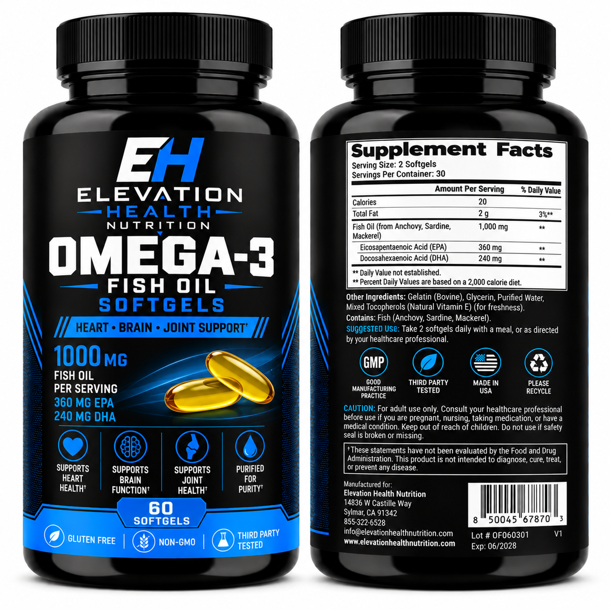Omega-3 Fish Oil Softgels